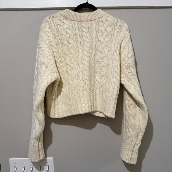 AMI Fisherman Wool Cable Knit Sweater - Picture 3 of 6